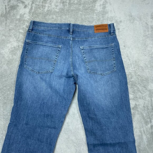 Lucky Brand 223 Straight Leg Jeans Mens Size 36x30 Blue Denim Stretch a1304 - Picture 5 of 7